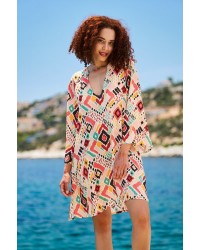 Κοντό Καφτάνι Boho KOKKOSAMMOU Mexico Κοντό Καφτάνι Boho KOKKOSAMMOU Mexico