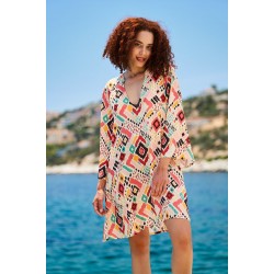 Κοντό Καφτάνι Boho KOKKOSAMMOU Mexico