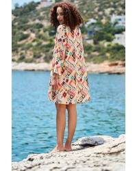Κοντό Καφτάνι Boho KOKKOSAMMOU Mexico Κοντό Καφτάνι Boho KOKKOSAMMOU Mexico