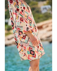 Κοντό Καφτάνι Boho KOKKOSAMMOU Mexico Κοντό Καφτάνι Boho KOKKOSAMMOU Mexico