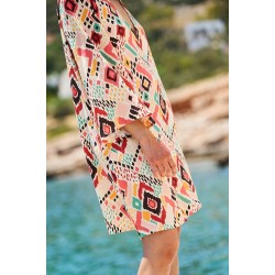 Κοντό Καφτάνι Boho KOKKOSAMMOU Mexico
