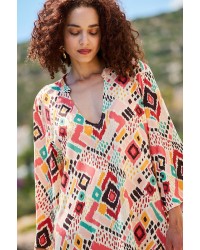 Κοντό Καφτάνι Boho KOKKOSAMMOU Mexico Κοντό Καφτάνι Boho KOKKOSAMMOU Mexico