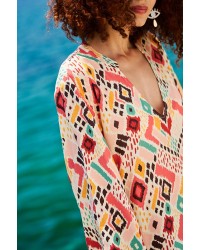 Κοντό Καφτάνι Boho KOKKOSAMMOU Mexico Κοντό Καφτάνι Boho KOKKOSAMMOU Mexico