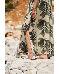 KOKKOSAMMOU Maxi caftan Delphi KOKKOSAMMOU Maxi flowy caftan Delphi made of 100% viscose