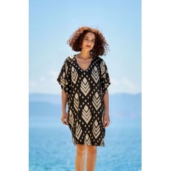 Κοντό καφτάνι Samothraki KOKKOSAMMOU από 100% βισκόζη
