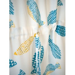 Κοντό καφτάνι Boho KOKKOSAMMOU Little fish από 100% βισκόζη