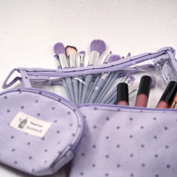 Make-up Bag Purple Dots