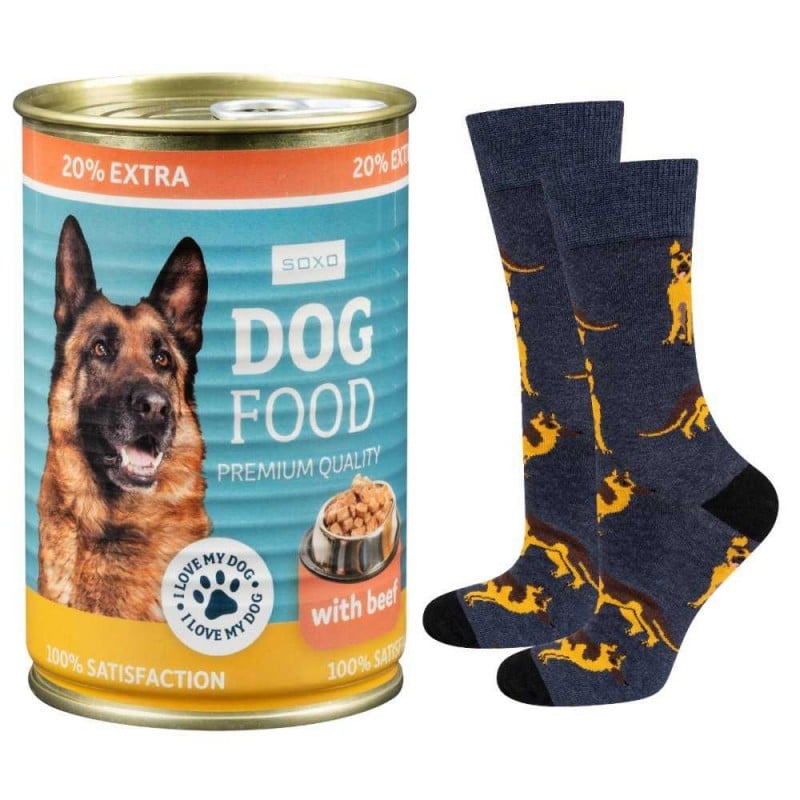 Γυναικείες κάλτσες με σχέδια σε κονσέρβα σκυλοτροφής