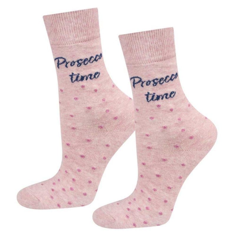 Women's socks with patterns in a bottle Prosecco