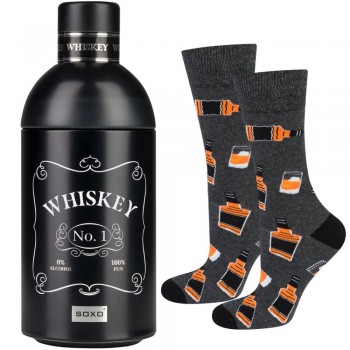 Men's Socks in a Whiskey Bottle
