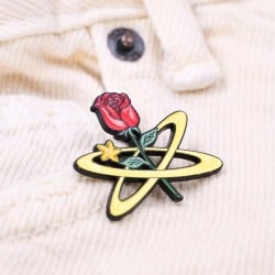 Μεταλλική καρφίτσα Rose Planet με σμάλτο υψηλής ποιότητας