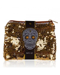 Σετ μπάνιου Skull Chic σε νεσεσέρ με πούλιες Σετ μπάνιου Skull Chic σε νεσεσέρ με πούλιες