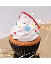Κεραμικό στολίδι για το δέντρο σε σχήμα Cup cake Κεραμικό στολίδι για το δέντρο σε σχήμα Cup cake