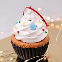 Κεραμικό στολίδι για το δέντρο σε σχήμα Cup cake