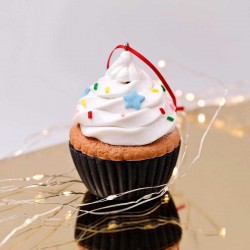 Κεραμικό στολίδι για το δέντρο σε σχήμα Cup cake