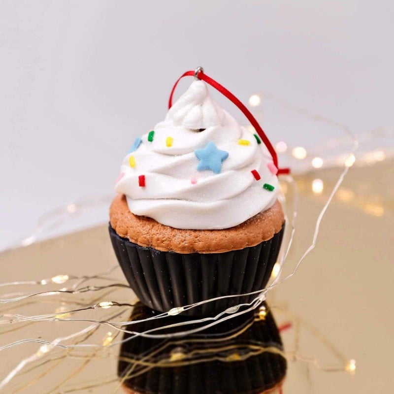 Christmas ceramic ornament Cup cake