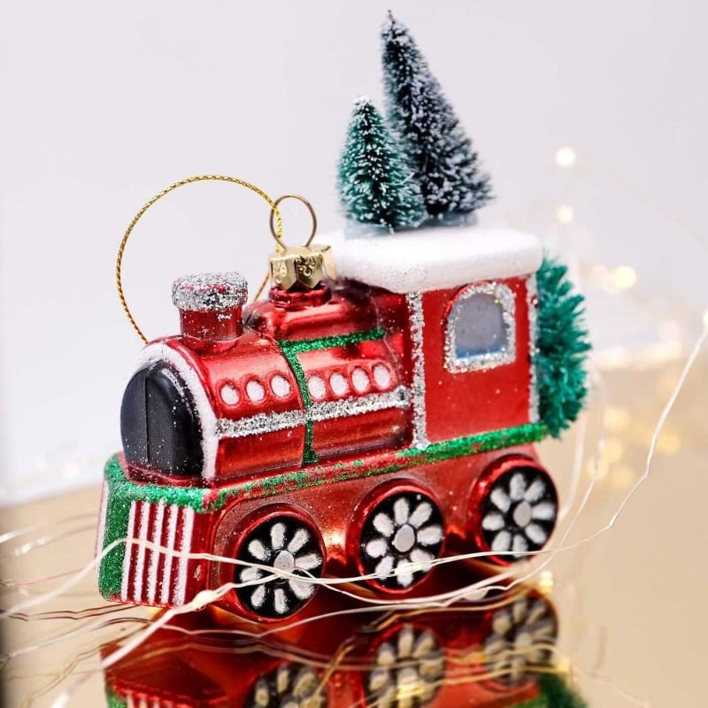 Christmas ornament with glitter