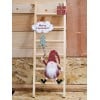 Christmas wooden decorative ladder with Santa