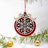 Χριστουγεννιάτικη διακοσμητική ξύλινη μπάλα Χριστουγεννιάτικο διακοσμητικό στολίδι ξύλινη μπάλα για το δέντρο