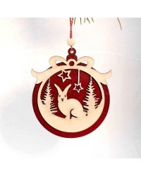 Χριστουγεννιάτικη διακοσμητική ξύλινη μπάλα Χριστουγεννιάτικο διακοσμητικό στολίδι ξύλινη μπάλα για το δέντρο