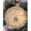 First Christmas ornament made of plexiglass with name