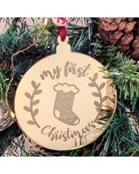 My First Christmas Οrnament My First Christmas ornament made of plexiglass
