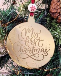 My First Christmas Οrnament My First Christmas ornament made of plexiglass