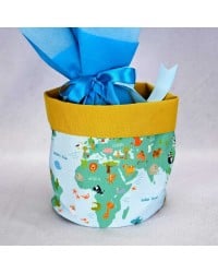 World Map Easter Chocolate Egg for Boys World Map Easter Chocolate Egg for Boys in a fabric pocket