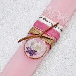 Ρομαντική λαμπάδα Dried Flower 