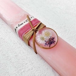 Ρομαντική λαμπάδα Dried Flower 