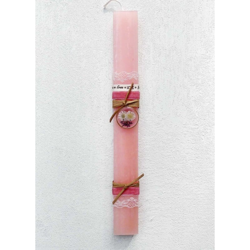 Ρομαντική λαμπάδα Dried Flower 