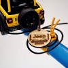 Easter candle with pullback jeep, ribbons and cords