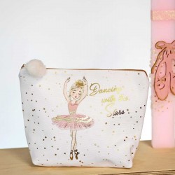 Σετ κοριτσίστικη λαμπάδα και νεσεσέρ μπαλαρίνα με κορδέλες, τούλι και γκλίτερ