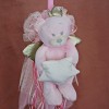 Easter candle for girls with plush teddy bear
