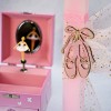 Set of Easter candle with wooden pointe shoes, tulle and glitter and jewelry box 