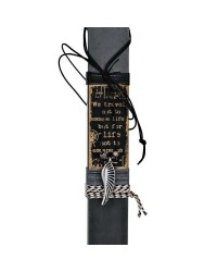 Easter candle for men with wooden card and necklace Easter candle for men with wooden card and necklace