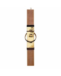 Easter candle for men with wooden card and bracelet Easter candle for men with wooden card and bracelet