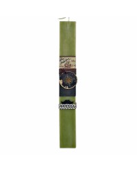 Easter candle for men with wooden parts and cords Easter candle for men with wooden parts and cords