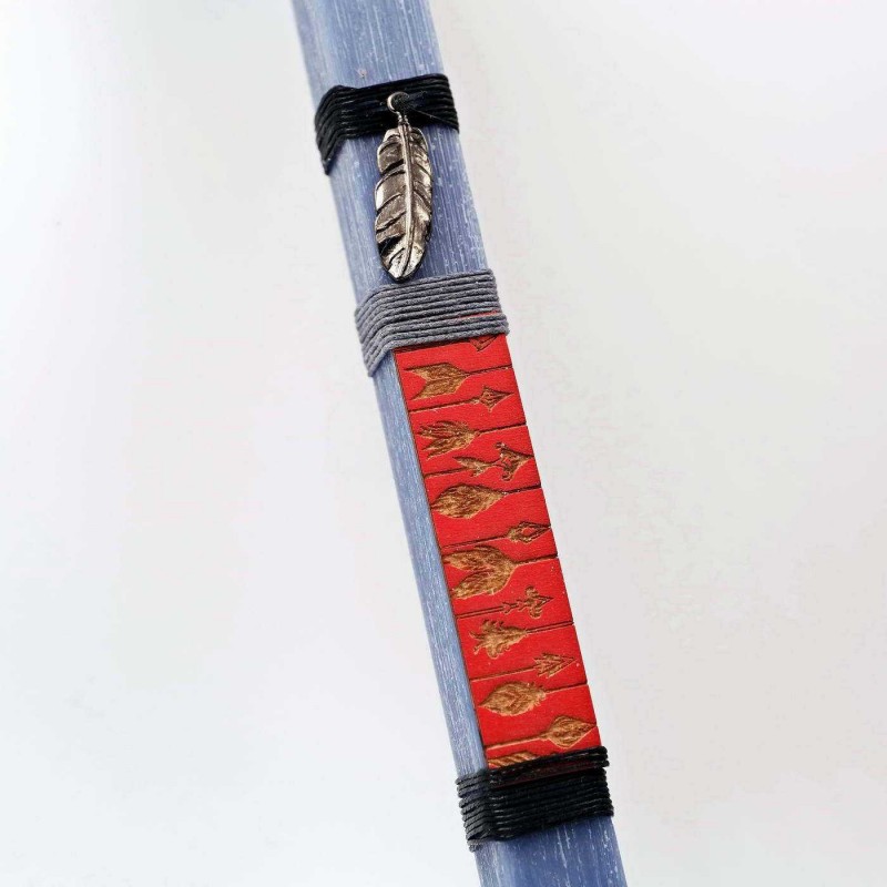 Easter candle for men with wooden parts and cords  