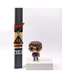 Λαμπάδα με φιγούρα Harry Potter και μπρελόκ Λαμπάδα με μπρελόκ Harry Potter και αυθεντική συλλεκτική φιγούρα Harry Potter από την Funko Pop