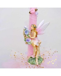 Easter candle with ceramic fairy Easter candle for girls with ceramic fairy