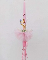 Easter candle with ceramic fairy Easter candle for girls with ceramic fairy