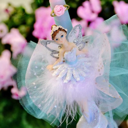 Λαμπάδα με κεραμική νεράιδα