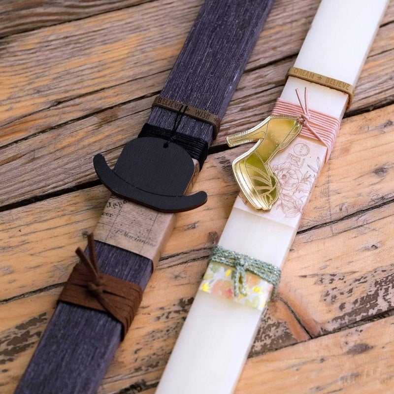 Handmade Easter scented wide candles for couples 