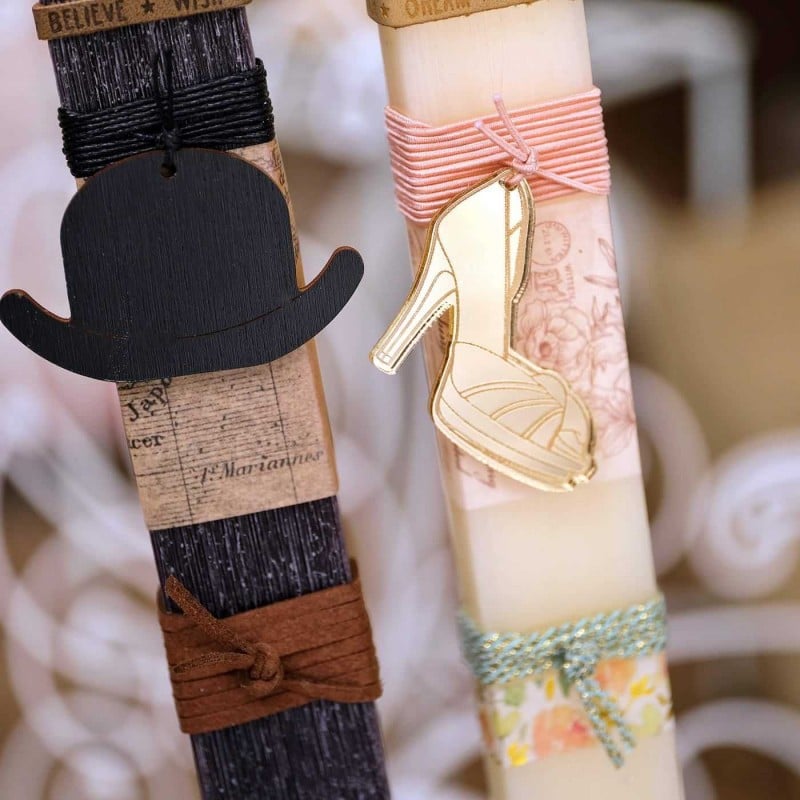 Handmade Easter scented wide candles for couples 