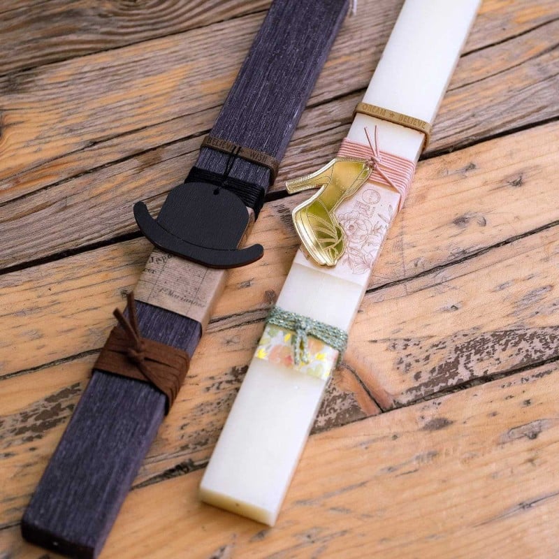 Handmade Easter scented wide candles for couples 