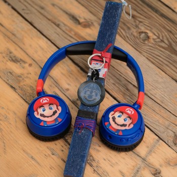 Σετ λαμπάδα με ακουστικά Super Mario