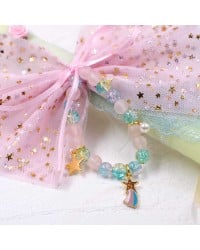 Λαμπάδα Enamel Star Bracelet Κοριτσίστικη λαμπάδα με βραχιόλι από χάντρες, τούλι και κορδέλες