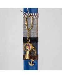 Speed Indicator Keyring Easter Candle Easter scented candle for men with vintage ship speed indicator key-ring and wooden parts