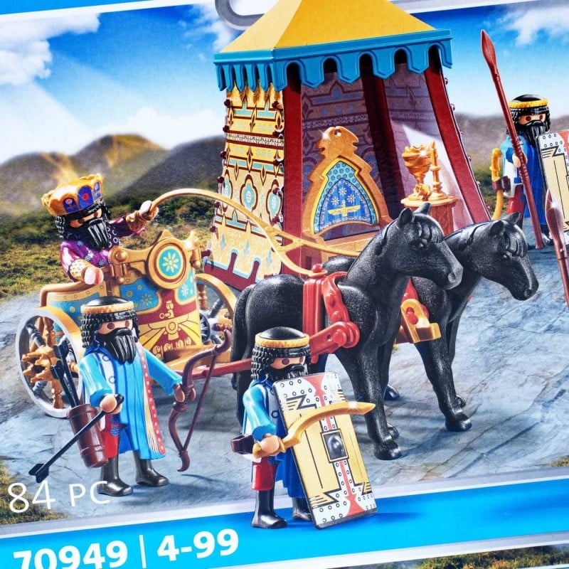 Χειροποίητη λαμπάδα Playmobil History για αγόρια με τον Σπαρτιάτη Λεωνίδα και τους Πέρσες